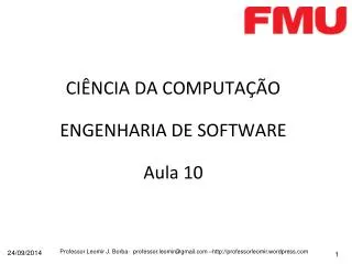 ci ncia da computa o engenharia de software aula 10