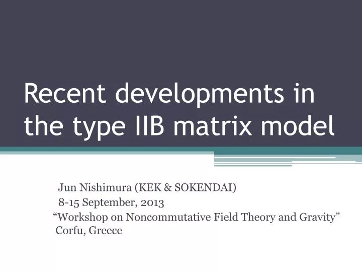 recent developments in the type iib matrix model
