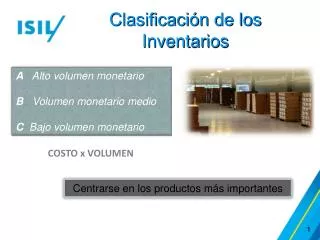 clasificaci n de los inventarios