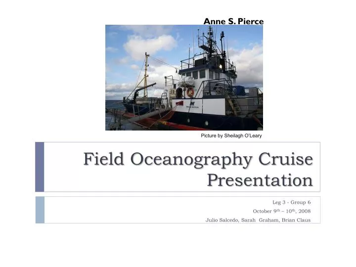 field oceanography cruise presentation