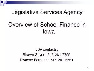 Legislative Services Agency