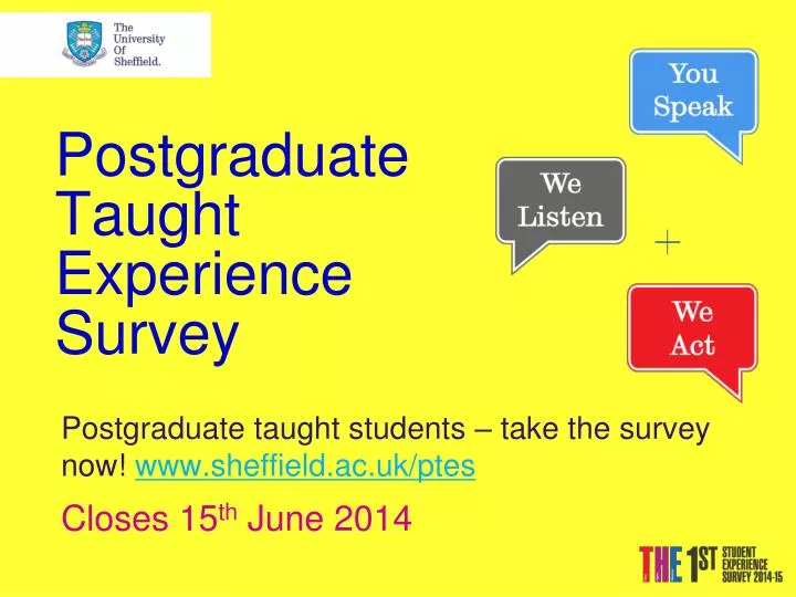 postgraduate taught experience survey