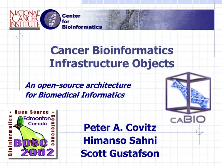 cancer bioinformatics infrastructure objects