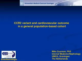 CCR2 variant and cardiovascular outcome in a general population-based cohort