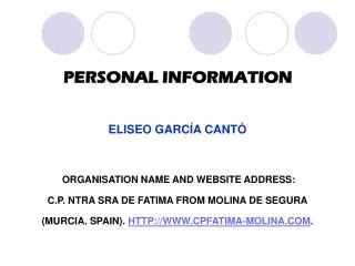 PERSONAL INFORMATION