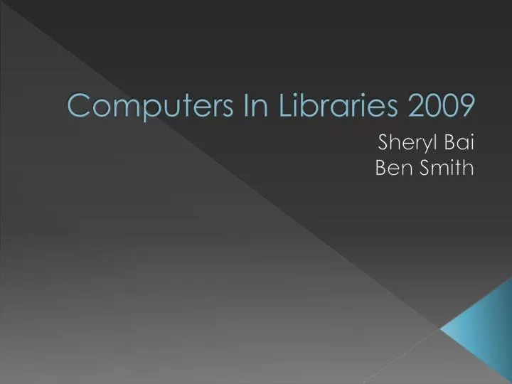 computers in libraries 2009