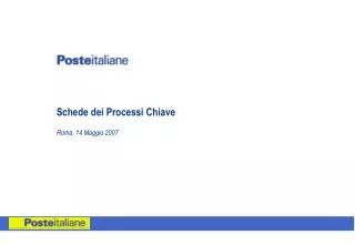 schede dei processi chiave roma 14 maggio 2007