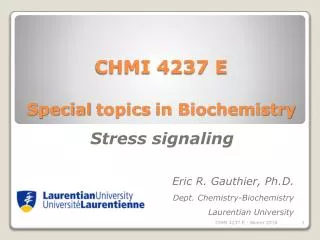 CHMI 4237 E Special topics in Biochemistry