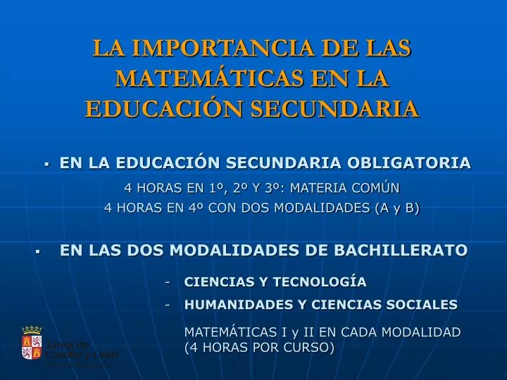 la importancia de las matem ticas en la educaci n secundaria