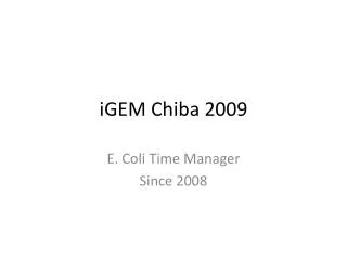 igem chiba 2009