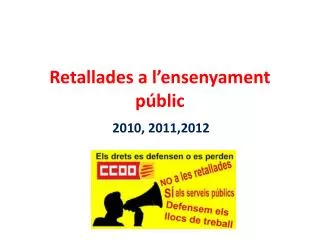retallades a l ensenyament p blic