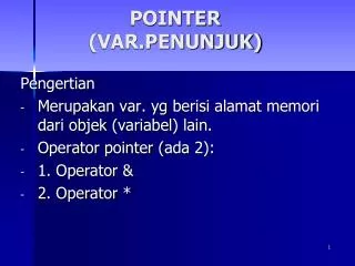 pointer var penunjuk