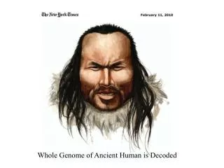Whole Genome of Ancient Human is Decoded