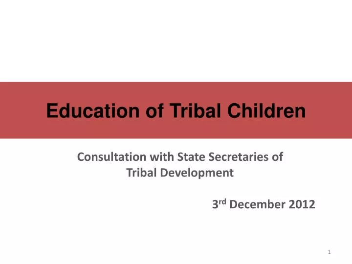 education of tribal children