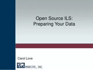 Open Source ILS: Preparing Your Data