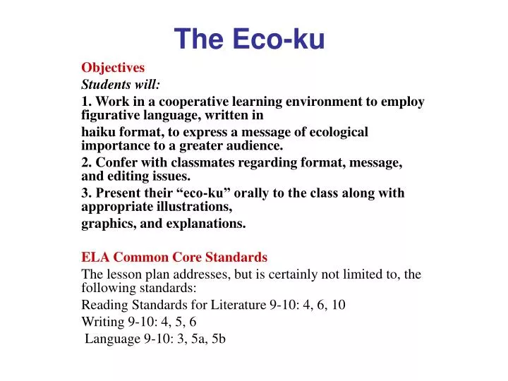 the eco ku