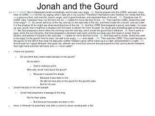 Jonah and the Gourd