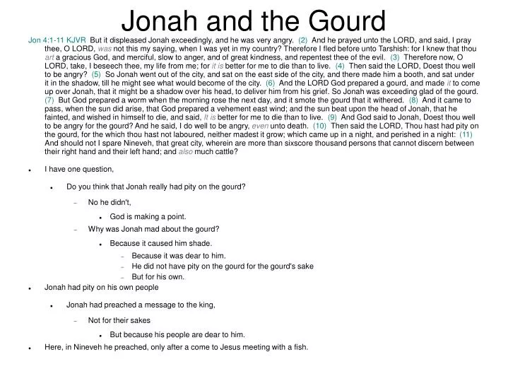 jonah and the gourd