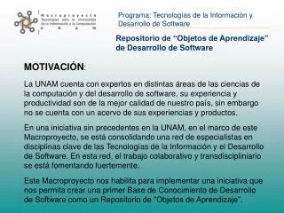 repositorio de objetos de aprendizaje de desarrollo de software