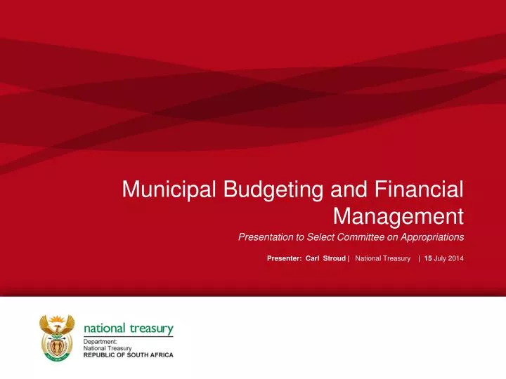 municipal budgeting and financial management