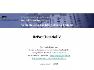 RePast Tutorial IV