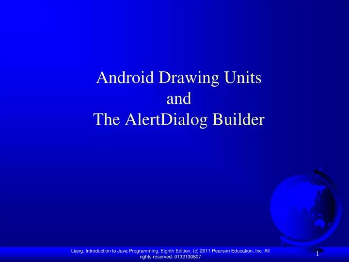 android drawing units and the alertdialog builder