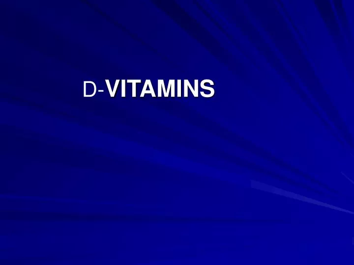 d vitamins