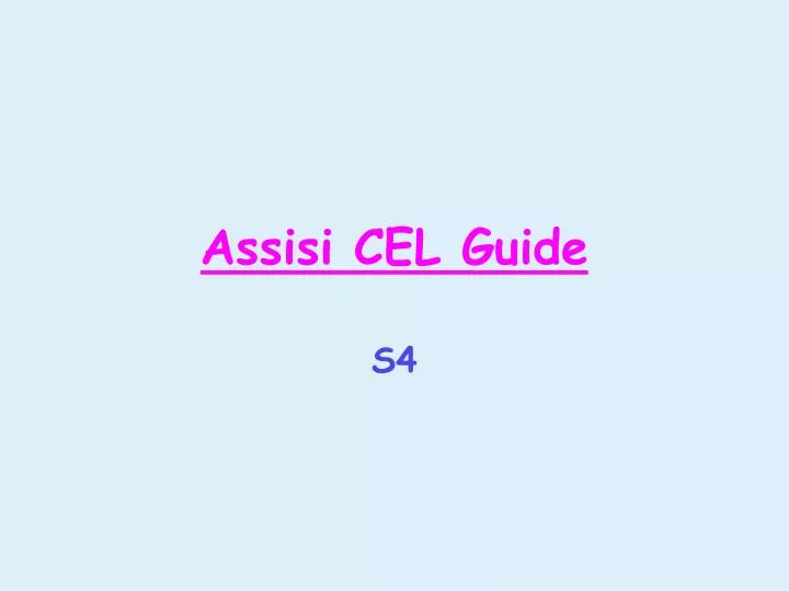 assisi cel guide