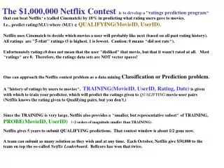The $1,000,000 Netflix Contest