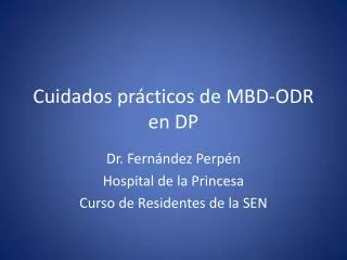 cuidados pr cticos de mbd odr en dp
