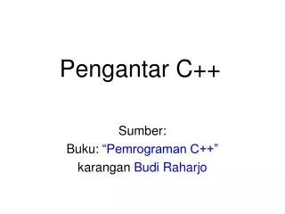 pengantar c