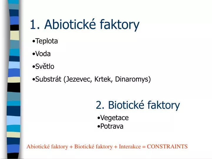 1 abiotick faktory