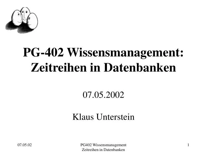 pg 402 wissensmanagement zeitreihen in datenbanken