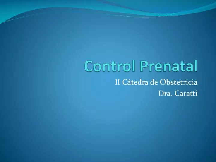 control prenatal