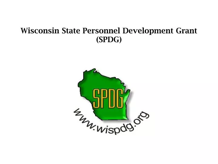 wisconsin state personnel development grant spdg