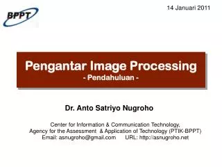 Pengantar Image Processing - Pendahuluan -