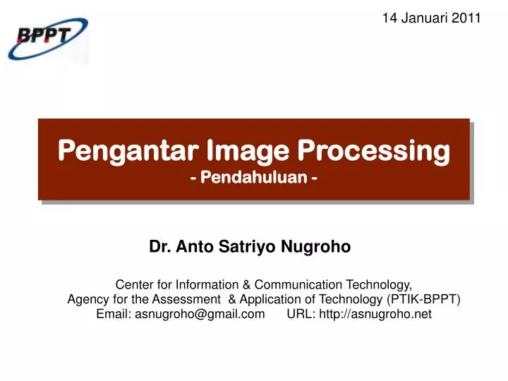 pengantar image processing pendahuluan