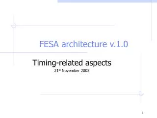 FESA architecture v.1.0