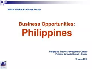 Business Opportunities: Philippines