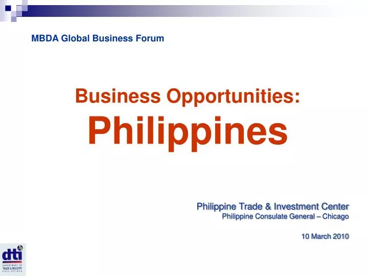 business opportunities philippines