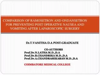 Dr.T.VANITHA D.A POST-GRADUATE