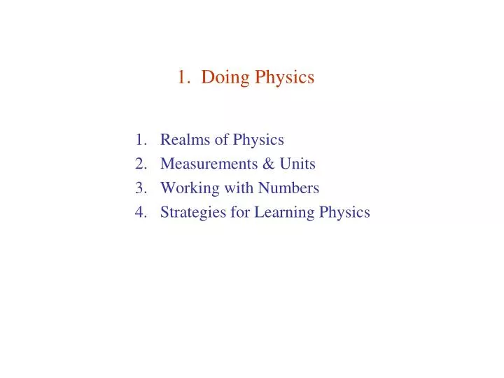 1 doing physics