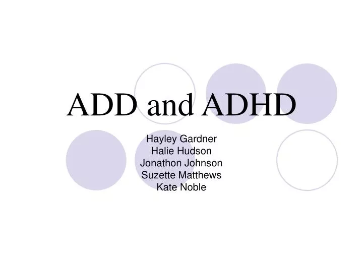 add and adhd