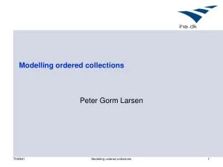 Modelling ordered collections