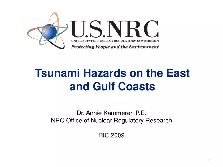 tsunami hazards on the east and gulf coasts