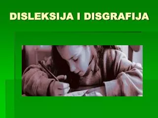 disleksija i disgrafija
