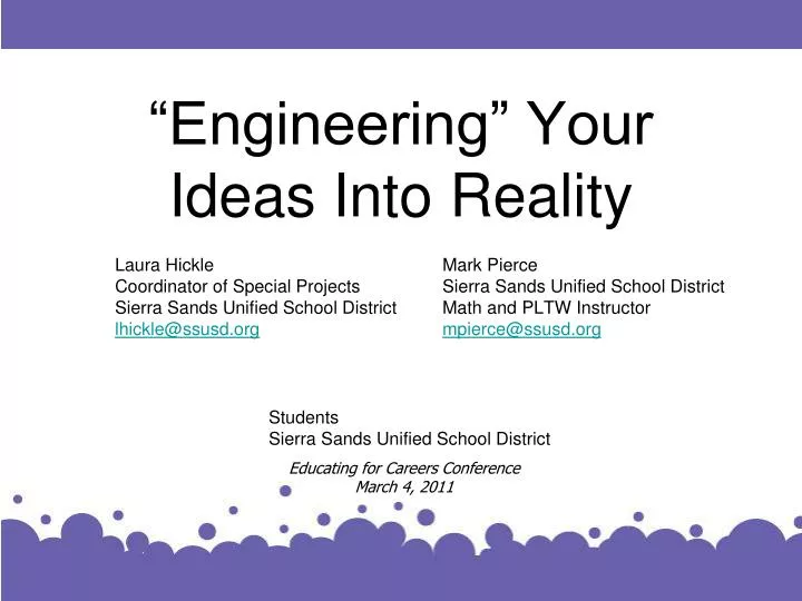 engineering your ideas into reality