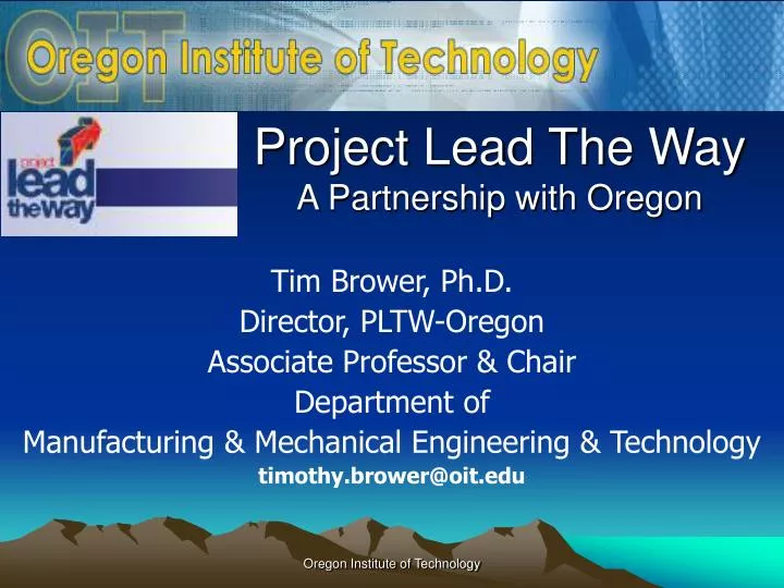 project lead the way a partnership with oregon
