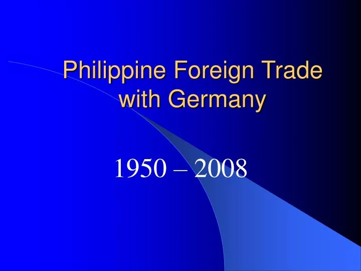 philippine foreign trade with germany