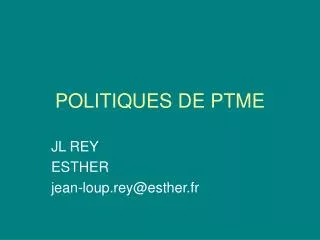 politiques de ptme